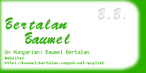 bertalan baumel business card